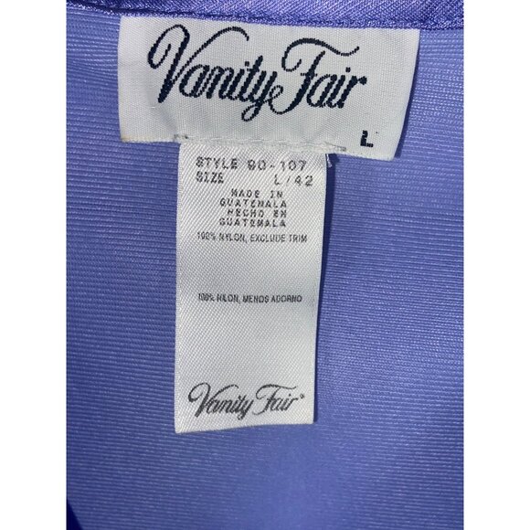 Vintage Vanity Fair Short‎ Sleeve Button-Up Pajama Set With Elastic Waist Pants - Picture 8 of 9